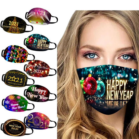 Reusable Colorful Fabric Face Christmas Dustproof Cotton Mask Fashion Washable Outdoor Breathable Face Mask 2021 Mondkapjes #128 - CANCOVID