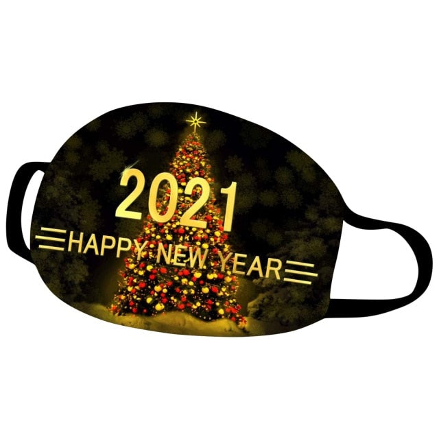 Reusable Colorful Fabric Face Christmas Dustproof Cotton Mask Fashion Washable Outdoor Breathable Face Mask 2021 Mondkapjes #128 - CANCOVID
