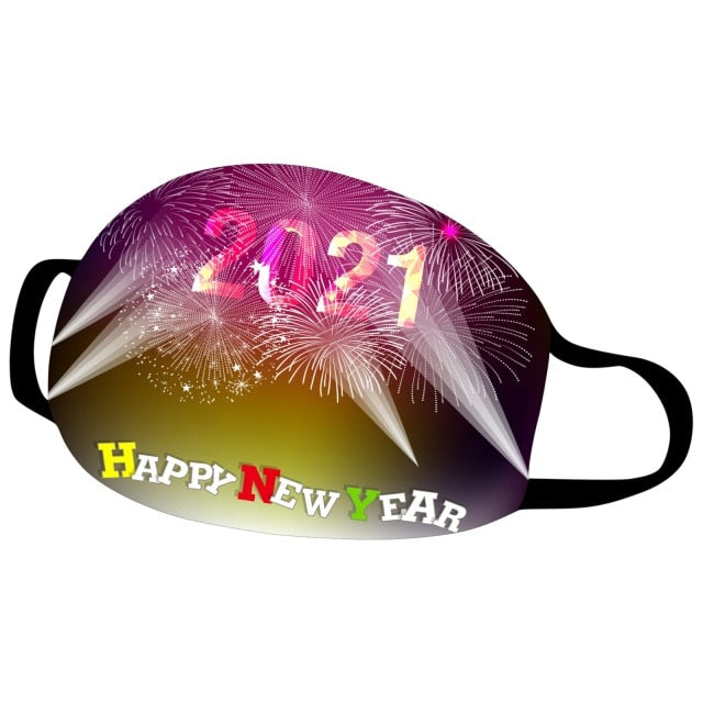 Reusable Colorful Fabric Face Christmas Dustproof Cotton Mask Fashion Washable Outdoor Breathable Face Mask 2021 Mondkapjes #128 - CANCOVID