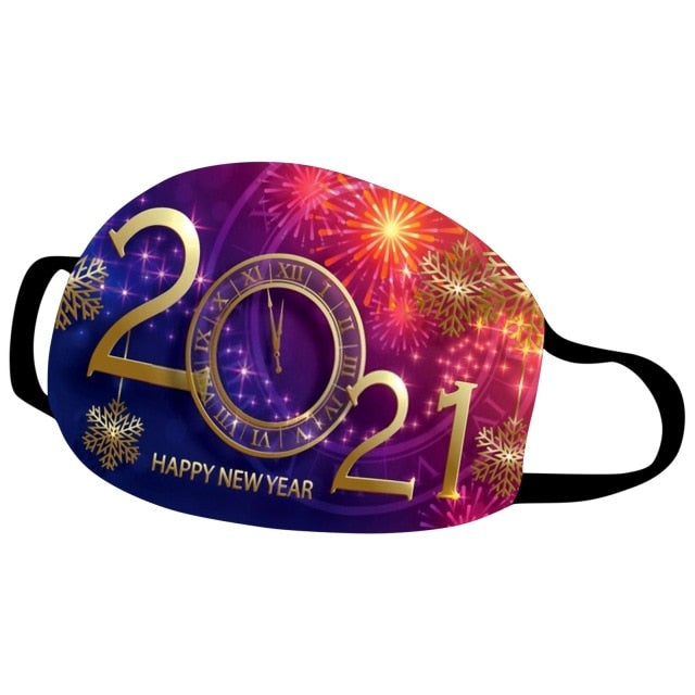 Reusable Colorful Fabric Face Christmas Dustproof Cotton Mask Fashion Washable Outdoor Breathable Face Mask 2021 Mondkapjes #128 - CANCOVID