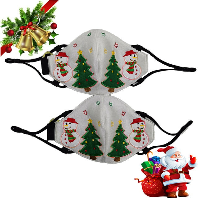Cosmask New 2021 Christmas Glowing Masks Halloween Masks Led Glowing Christmas Masks - CANCOVID